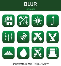 blur icon set. Vector  illustrations related with Oxigen, Spotlight and Brightness