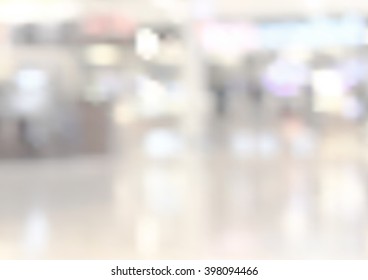 Blur inside shopping mall with bokeh light background - Vector