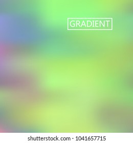 Blur iridescent holographic background. Foil rainbow texture. Abstract soft pastel colors backdrop. Trendy creative vector cosmic gradient. Vibrant print illustration. Creative neon template.