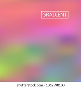 Blur iridescent holographic background. Foil rainbow texture. Abstract soft pastel colors backdrop. Trendy creative vector cosmic gradient. Vibrant print illustration. Creative neon template.