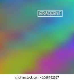 Blur iridescent holographic background. Foil rainbow texture. Abstract soft pastel colors backdrop. Trendy creative vector cosmic gradient. Vibrant print illustration. Creative neon template.