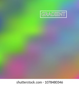 Blur iridescent holographic background. Foil rainbow texture. Abstract soft pastel colors backdrop. Trendy creative vector cosmic gradient. Vibrant print illustration. Creative neon template.