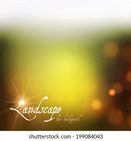 Blur landscape abstract background. Vector illustration