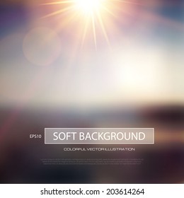 Blur landscape abstract background. Vector illustration