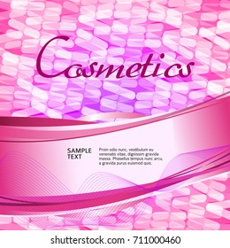 Blur light glow gradient background with mosaic ellipce. Graphic image template. Abstract vector Illustration eps 10 for your brochure to design the packaging of cosmetics, products for body care