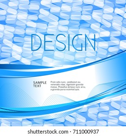 Blur light glow gradient background with mosaic ellipce. Graphic image template. Abstract vector Illustration eps 10 for your brochure to design the packaging of  products for pharmaceptic industry
