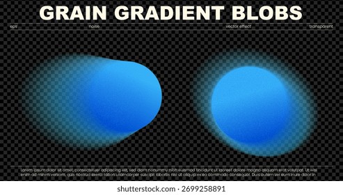 Gradiente de ruido de luz borrosa color azul grano de fondo abstracto. Este conjunto creativo presenta transiciones suaves y texturas granuladas para logotipos modernos y Elementos de diseño y2k.