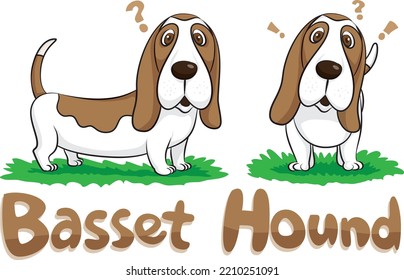 Blur looking Basset Hound. Short-legged breed of dog in the hound family. The Basset is a scent hound.