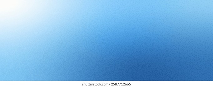Blur morning sky gradient. Gradation blue background with noise. Grainy abstract backdrop sea water. Ocean wave. Vector summer calm cover illustration.