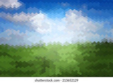 Blur nature background with blue sky