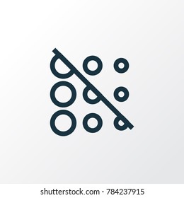 Blur off icon line symbol. Premium quality isolated circle element in trendy style.