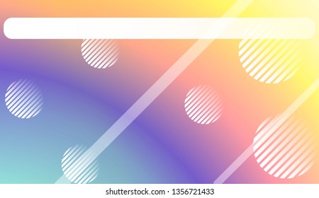 Blur Pastel ColorGradient Background with Line, Circle. For Cover Page, Poster, Banner Of Websites. Vector Illustration