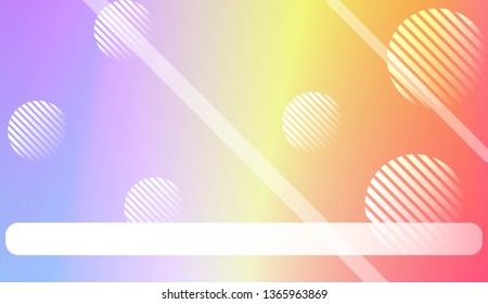 Blur Pastel ColorGradient Background with Line, Circle. For Screen Cell Phone. Vector Illustration