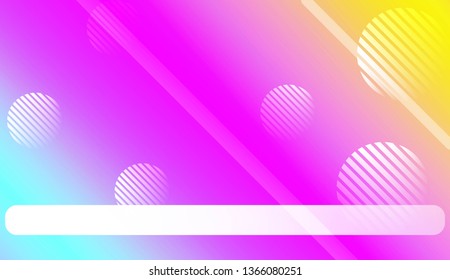 Blur Pastel ColorGradient Background with Line, Circle. For Screen Cell Phone. Vector Illustration