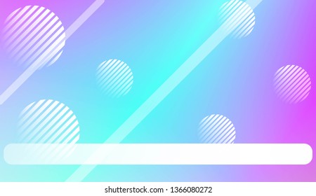 Blur Pastel ColorGradient Background with Line, Circle. For Screen Cell Phone. Vector Illustration