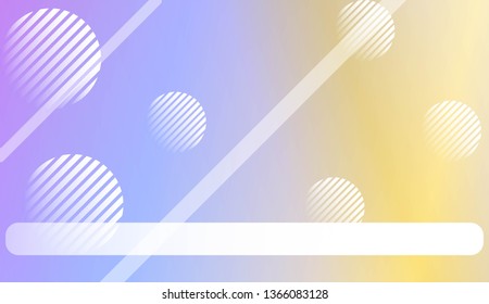 Blur Pastel ColorGradient Background with Line, Circle. For Screen Cell Phone. Vector Illustration