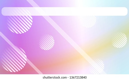 Blur Pastel ColorGradient Background with Line, Circle. For Screen Cell Phone. Vector Illustration