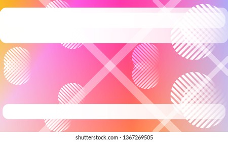 Blur Pastel ColorGradient Background with Line, Circle. For Screen Cell Phone. Vector Illustration