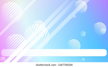 Blur Pastel ColorGradient Background with Line, Circle. For Screen Cell Phone. Vector Illustration