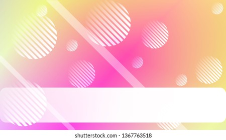 Blur Pastel ColorGradient Background with Line, Circle. For Screen Cell Phone. Vector Illustration