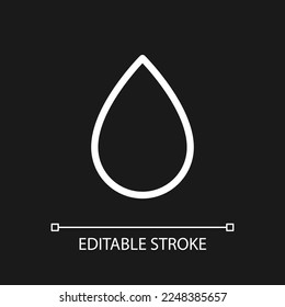 Blur pixel perfect white linear ui icon for dark theme. Photo editor instrument. Bokeh effect. Vector line pictogram. Isolated user interface symbol for night mode. Editable stroke. Arial font used