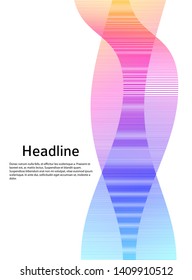 Blur rainbow gradient background of bright glow perspective with lighting wavy lines with space place for your text. Graphic image template. Abstract vector Illustration eps 10 for business brochure 