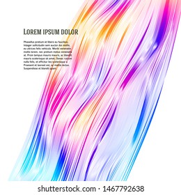 Blur rainbow gradient background of bright glow perspective with lighting wavy lines with space place for your text. Graphic image template. Abstract vector Illustration eps 10 for business brochure 