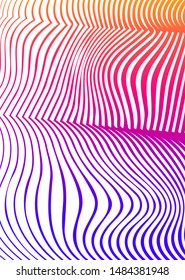 Blur rainbow gradient background of bright glow perspective with lighting wavy lines with space place for your text. Graphic image template. Abstract vector Illustration eps 10 for business brochure