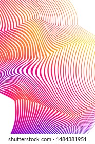 Blur rainbow gradient background of bright glow perspective with lighting wavy lines with space place for your text. Graphic image template. Abstract vector Illustration eps 10 for business brochure