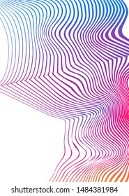 Blur rainbow gradient background of bright glow perspective with lighting wavy lines with space place for your text. Graphic image template. Abstract vector Illustration eps 10 for business brochure