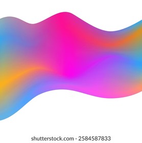 Blur rainbow gradient background of bright glow perspective with lighting wavy lines with space place for your text. Graphic image template. Abstract vector Illustration eps 10 for business brochure