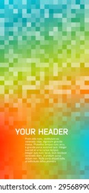 Blur rainbow gradient background of bright perspective with lighting glowing square. Graphic image template. Abstract vector Illustration eps 10 for your business brochure