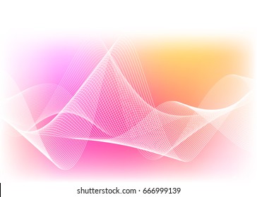 Blur rainbow gradient background of bright glow perspective with lighting wavy lines with space place for your text. Graphic image template. Abstract vector Illustration eps 10 for business brochure