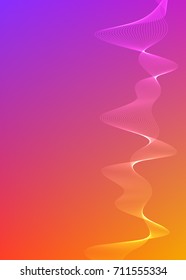 Blur rainbow gradient background of bright glow perspective with lighting wavy lines with space place for your text. Graphic image template. Abstract vector Illustration eps 10 for business brochure