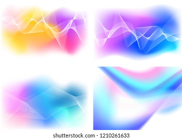 Blur rainbow gradient background of fantasy multiple colored with space place for your text. Graphic image template. Abstract vector Illustration eps 10 for your business brochure