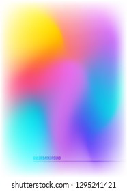 Blur rainbow gradient background of fantasy multiple colored with space place for your text. Graphic image template. Abstract vector Illustration eps 10 for your business brochure 