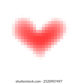 blur red heart shape pink on white for valentine background