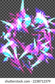 Blur Shimmer Background Transparent Vector. Glare Minimal Design. Multicolored Vibrant Card. Bright Year. Twinkle Dreamy Texture.