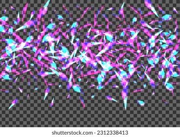Blur Shimmer Background Transparent Vector. Element Brilliant Wallpaper. Blue Digital Illustration. Bright Magic. Glare Reflex Texture.