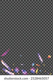 Vetor Transparente de Plano de Fundo com Brilho Desfocado. Modelo vibrante de partículas. Ilustração da lente brilhante. Raios Amarelos. Twinkle Glimmer Card.