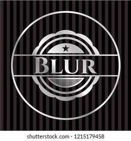 Blur silver shiny badge