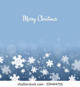 Blur Snowflakes christmas background