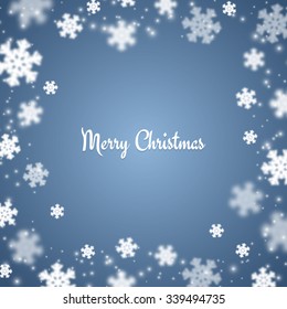 Blur Snowflakes christmas background