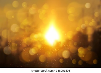 Blur soft sunshine landscape background. Vector illustration