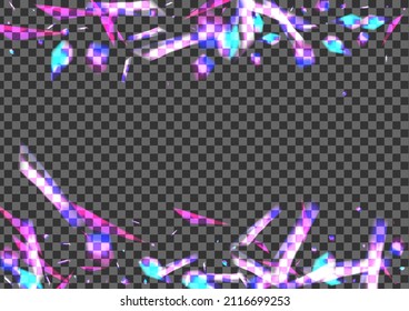 Blur Spark Background Transparent Vector. Particle Spread Template. Blue Gradient Wallpaper. Bright Celebration. Twinkle Dark Card.