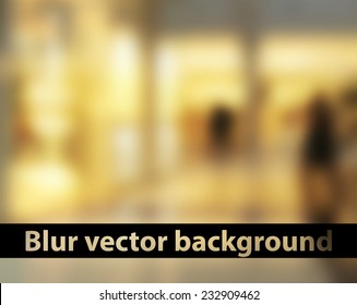 Blur store with bokeh background