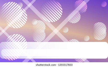 Blur Sweet Dreamy Gradient Color Background with Line, Circle. For Your Graphic Invitation Card, Poster, Brochure. Vector Illustration