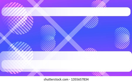 Blur Sweet Dreamy Gradient Color Background with Line, Circle. For Ad, Presentation, Card. Vector Illustration