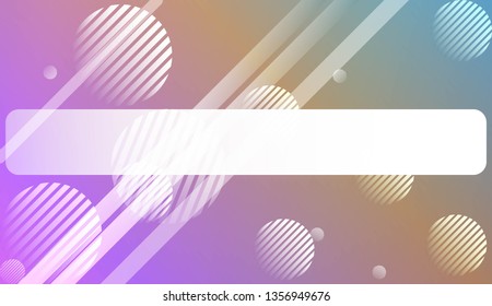 Blur Sweet Dreamy Gradient Color Background with Line, Circle. For Ad, Presentation, Card. Vector Illustration