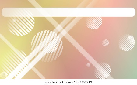 Blur Sweet Dreamy Gradient Color Background with Line, Circle. For Your Graphic Invitation Card, Poster, Brochure. Vector Illustration